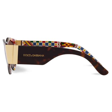 dolce and gabbana half print sunglasses